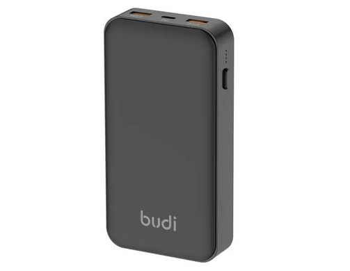 Повербанк BUDI PB-083B 20000 mAh 20W, QC 3.0, Black (2 выхода USB, быстрая зарядка)