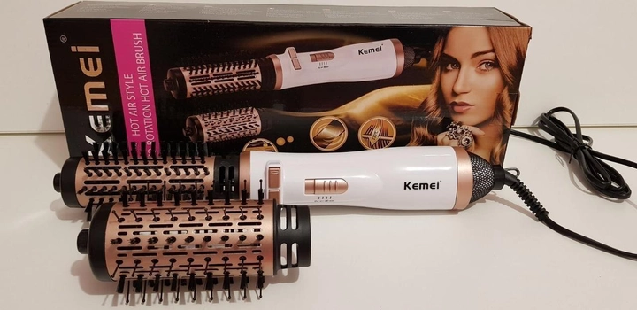 Фен для укладки волос с насадками Kemei KM-8020