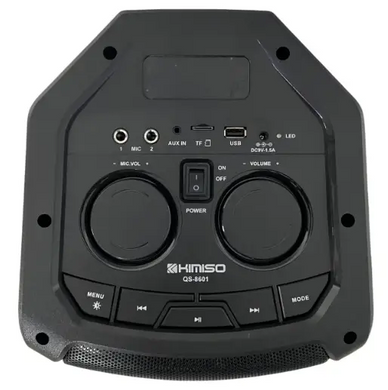 Колонка аккумуляторная KIMISO Partybox QS 8601 c радиомикрофоном (100W/USB/BT/FM/TWS)
