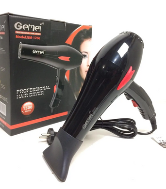 Фен для укладки волос Gemei GM-1706