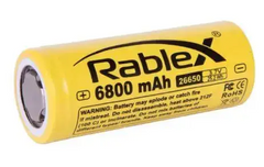 Акумулятор Rablex 26650 Li-ION 3.7v, 6800 mAh, Черный